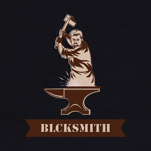 Retro Blacksmithing Man Anvil Gift Shirt by SmileSmith